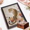 Crystal Pearl Painting 5D DIY Frame Decoration Painting Leopard Home Wall Decoration Transparent Pearl Gemstone Painting Picture Art Crafts
