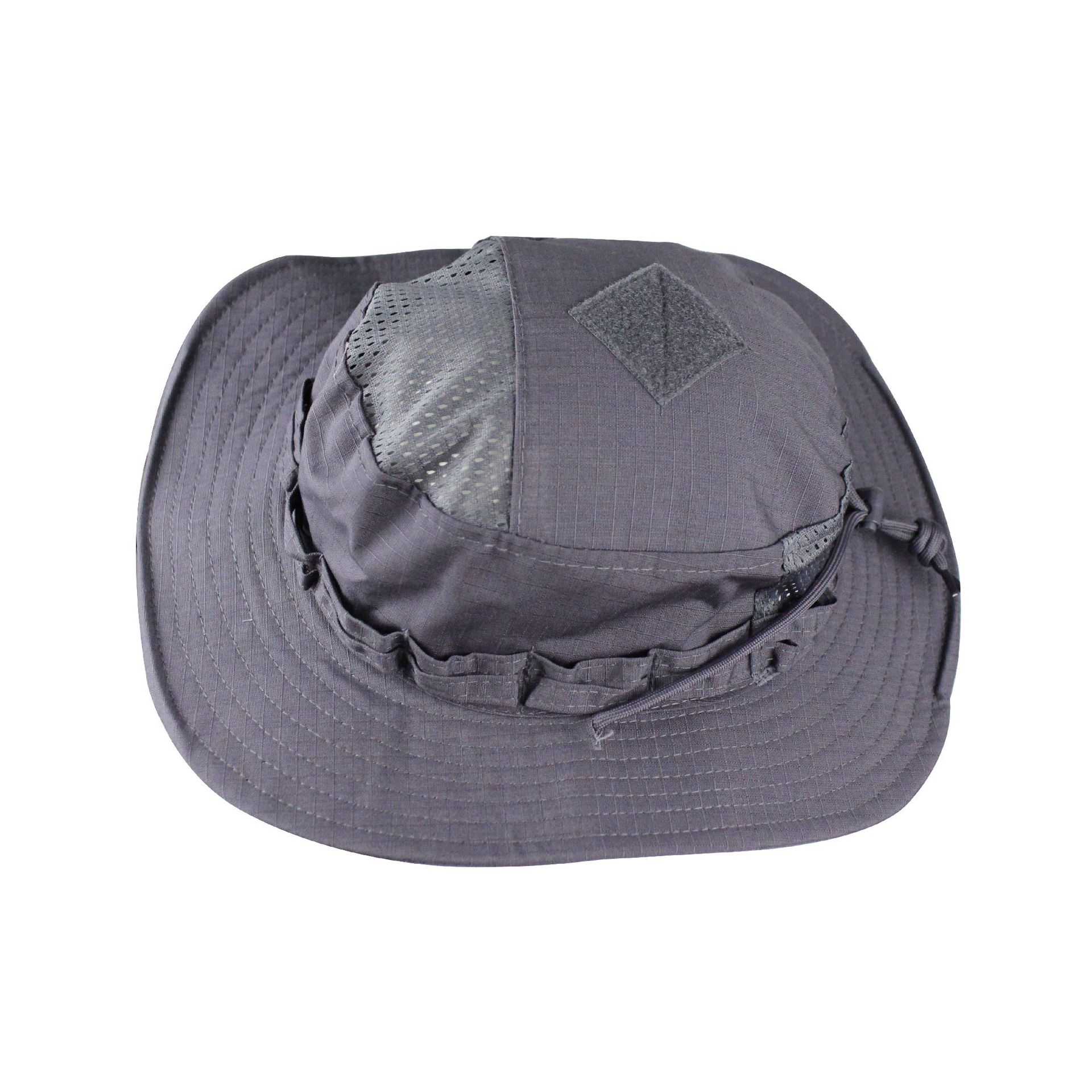 New Tactical Camo Boonie Hat Army Outdoor Wide Brim Sun Hat Fishing Bucket Hat for Hiking 60-61Cm (adjustable) серый