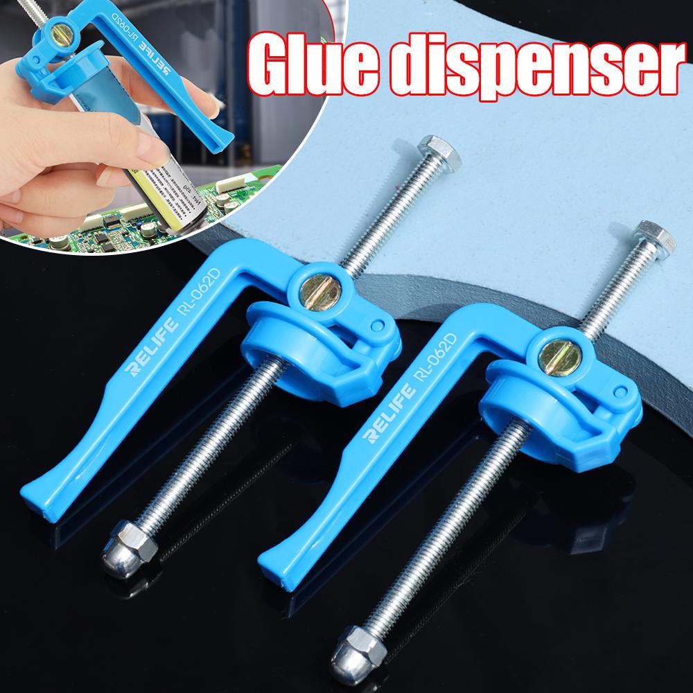 2pcs RL-062D Manual Labor-saving Glue Gun 5-10CC Solder Paste Booster Welding Oil Needle Cylinder Glue Gun Push Cylinder Tools