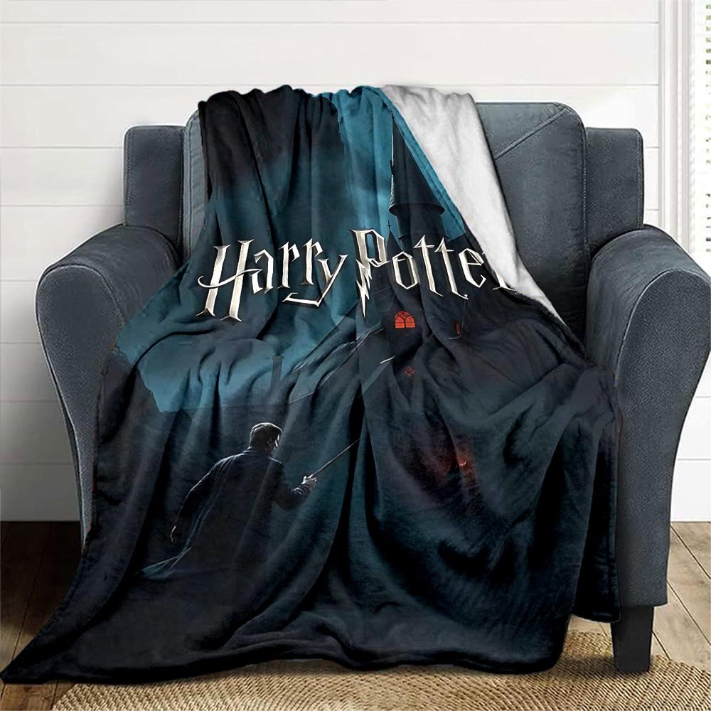 1pc Harry Potter Flannel Blanket Soft Warm Throw for Home, Office, Travel, All-Season Cozy Bedding GiftL1147