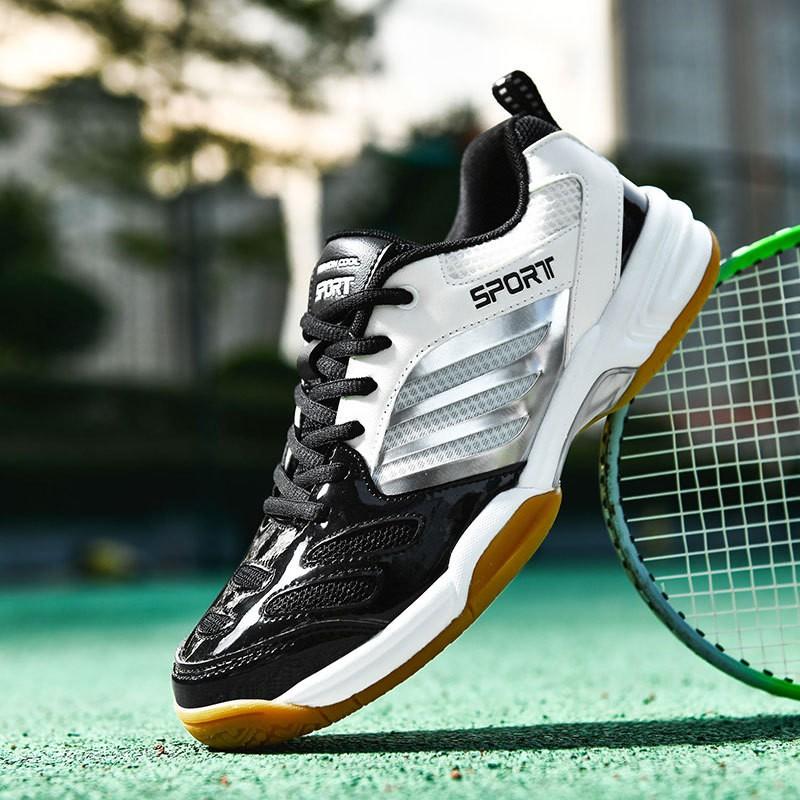 Breathable Anti-Slip Badminton Shoes Men Women Rubber Sole Low-Cut Lightweight Court Sneakers Tennis Table