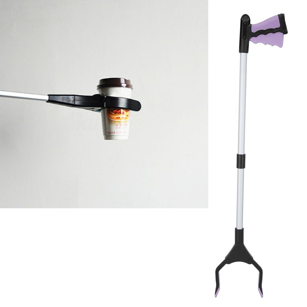 Clipsuri Lungi Multifuncționale Pliabile pentru Gunoi, Apucător, Instrumente de Ridicare, Articole de Curățenie Sanitară, Violet