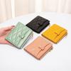 Genuine Leather Wallet Women's Compact Rhomboid Short Sheepskin Card Case 2021 Thin Cute Coin Purse