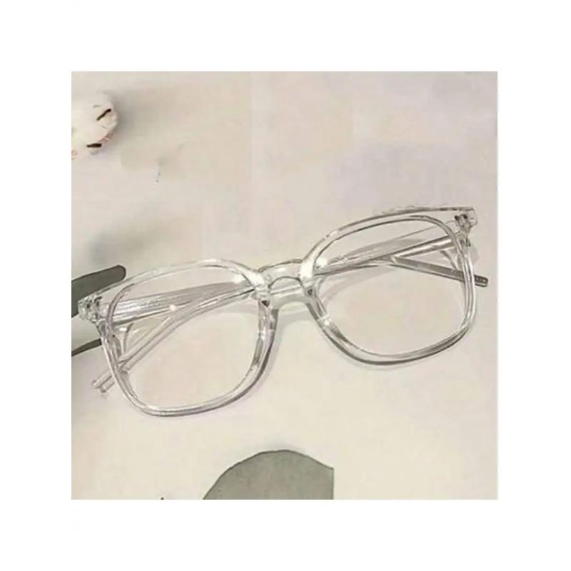1 pairs of universal fashion glasses, square-framed glasses, fashionable campus style, clear black frame, back to school