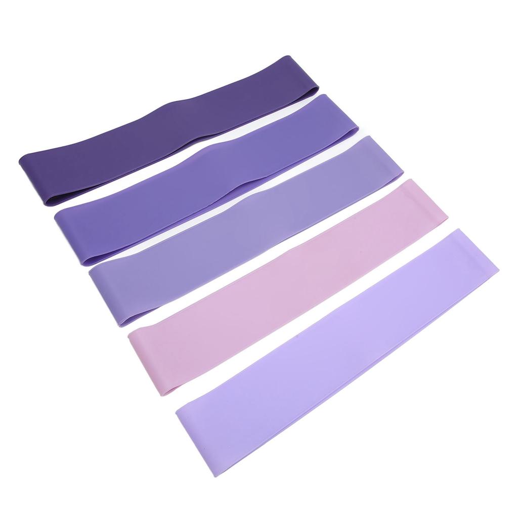 5pcs Resistance Band Set Home Yoga Fitness Silicone Stretch Workout Exercise Band for Men Women