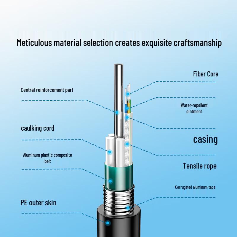 SAMZHE GYTA 12-Core Single-Mode Outdoor Armored Fiber Optic Cable