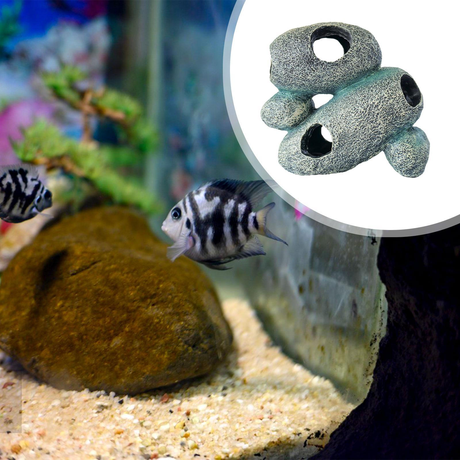 

Акваріум Hideaway Rock Decoration Штучний акваріум Озеленення Орнаменти, Hide Cave, Fish 4 in 1