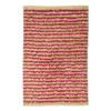 Beige Fuchsia Bi-texture Living Room Rug 60x90