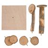 Wooden Hamster Platform Toy Hamster Playground Stand Rotating Ladder for Small Pets