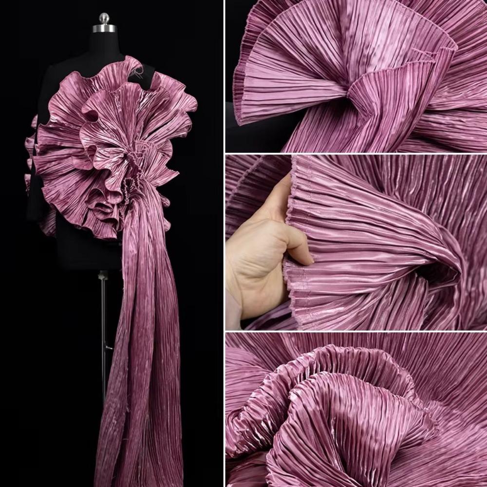 DIY Geschmiedeter Plissee-Stoff Polyter Kleiner Knitterstoff Wassergänzender Stoff Performance-Kleidung