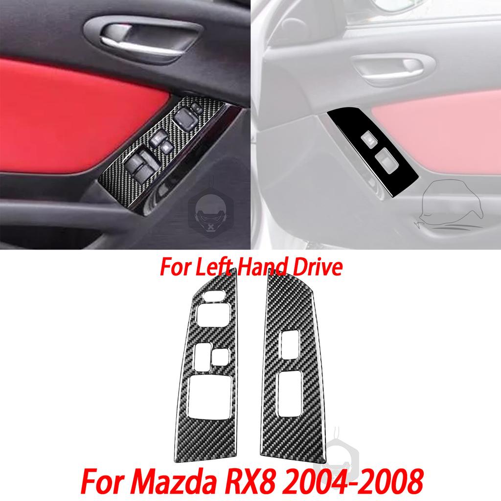Gloss Black Plastic Car Interior Accessories Sticker AC Radio Door Handle Gear Shift Panel For Mazda RX8 2004-2008 SE3P JM1FE