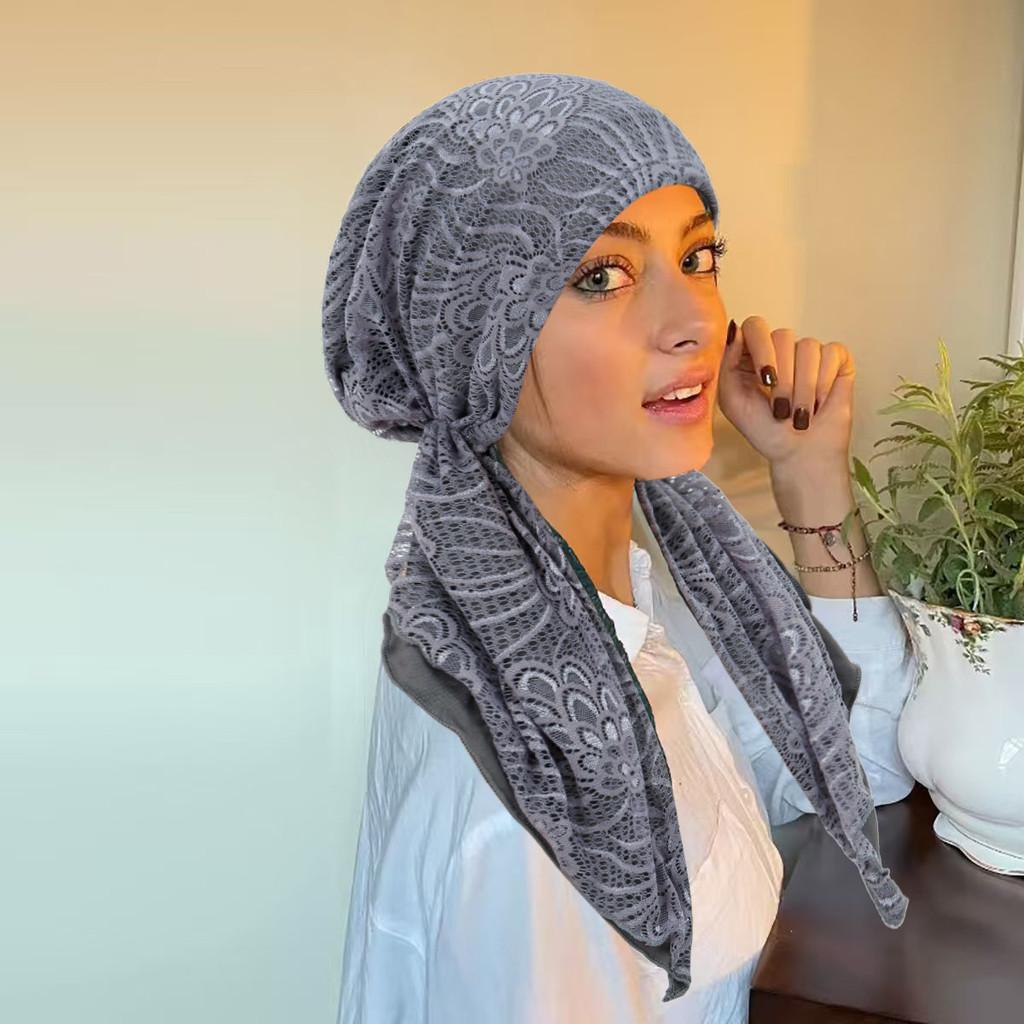 

Muslim Arcshaped Cap With Pure Polyester Fabric And No Brim For All Seasons DarkGray