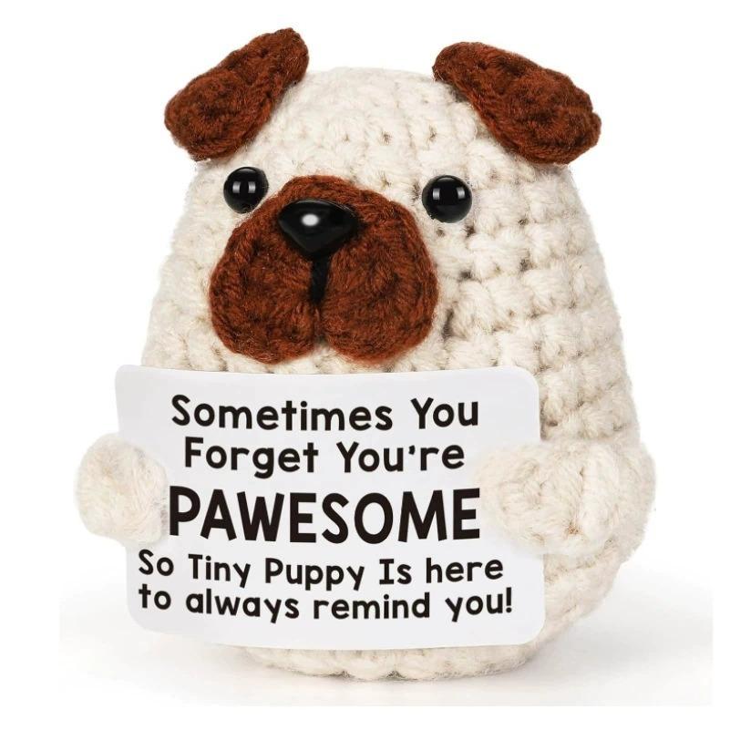 Positive Energy Potato Pocket Hug Handmade AnimalCrochet Mini Doll Funny Wool Gift for Friends or Lover Emotional Support Plant