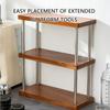 Multifunctional Wood Rack with 3 Layers Coffee Cup Display Stand Multilayer Storage Shelf Practical Cup Organizers