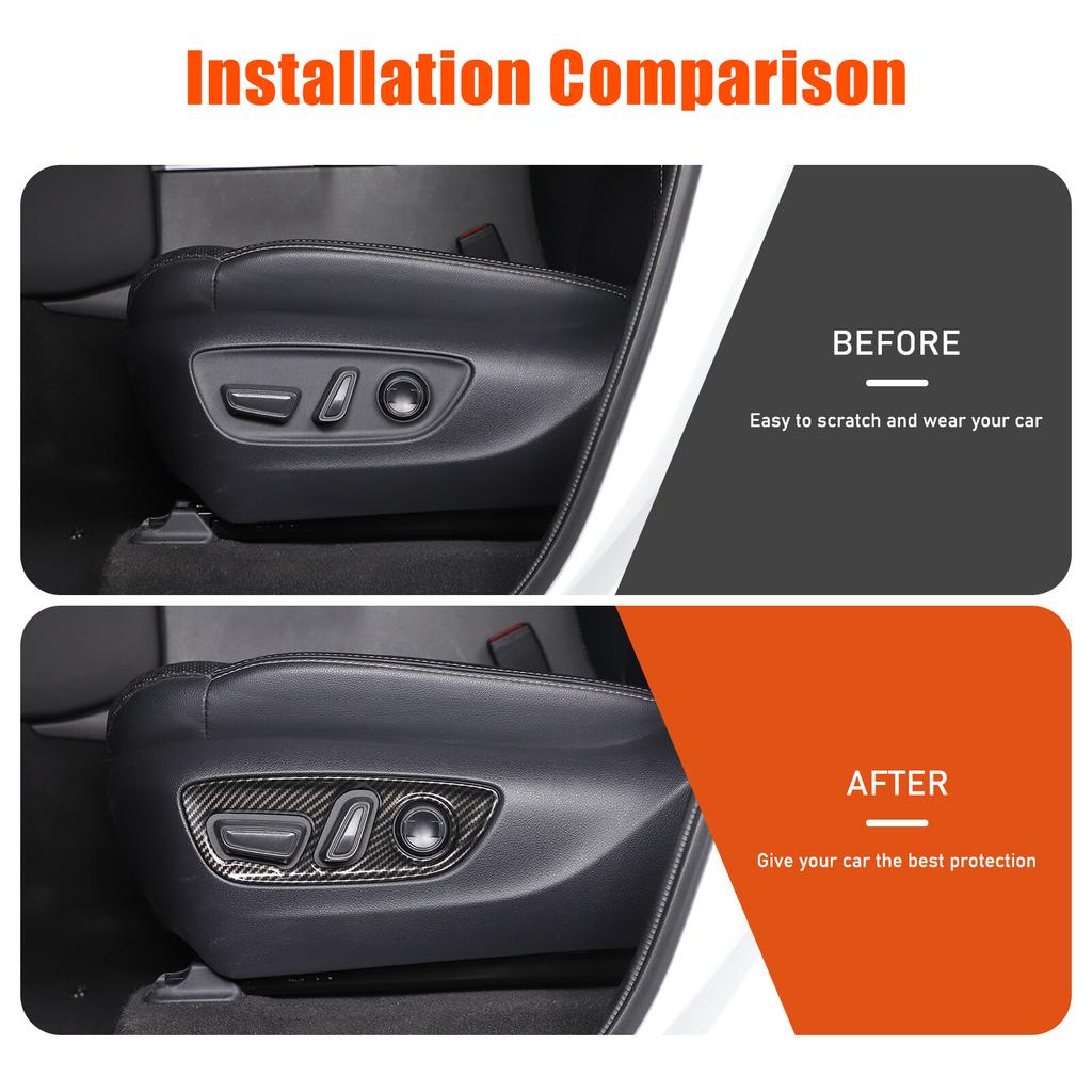ABS Carbon Interior Seat Adjustment Panel Trim For Toyota Land Cruiser LC250 24+