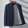 Men's Spring and Autumn Jacket Middle-aged High-end Business Casual Jacket Daddy Lapel Button Top