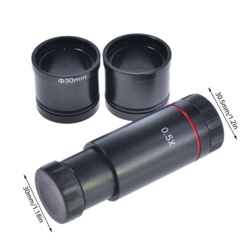 USB Electronic Eyepiece 0.5X/1X Microscope with 30 & 30.5mm Adapter for Biological Captures Hi-Res Images- 30FPS Video