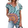 Solid-Color V-neck Short-Sleeve T-shirt Solid V-neck Short sleeve Overfit t-shirt Women