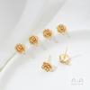 Ohrstecker aus 14 Karat Gold-Filled mit dreidimensionalen Rosenblüten, 925er Silberstiften und Biegeringen für DIY-Zubehör