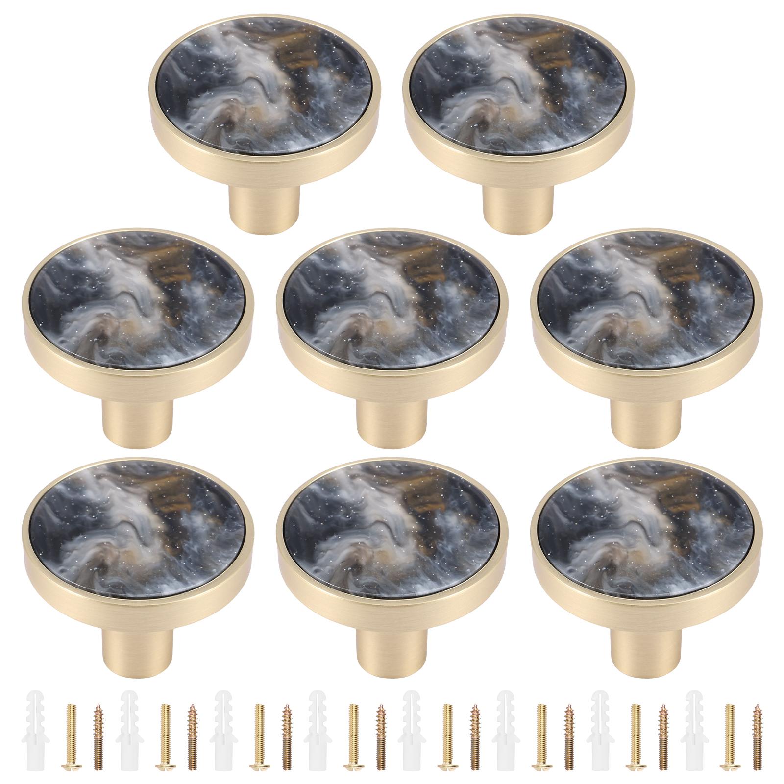 

8 шт. Круглая мебельная ручка из цинкового сплава, одно отверстие, дверная ручка, удобный захват, ручка для шкафа, нержавеющая, простая в установке для дома