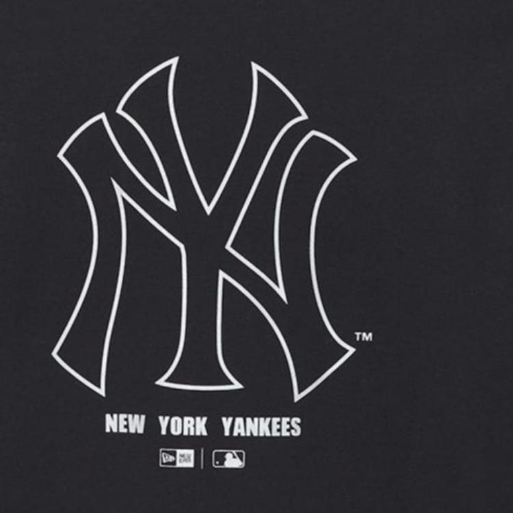 New Era FW25 MLB New York Yankees Rückseitenlogo Aufdruck Bequem Einfach Kurzarm T-Shirt Unisex Oberteile 14860819