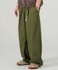 WV PROJECT Gabardine Cotton Elastic Waist Pants Khaki Mjlp7786