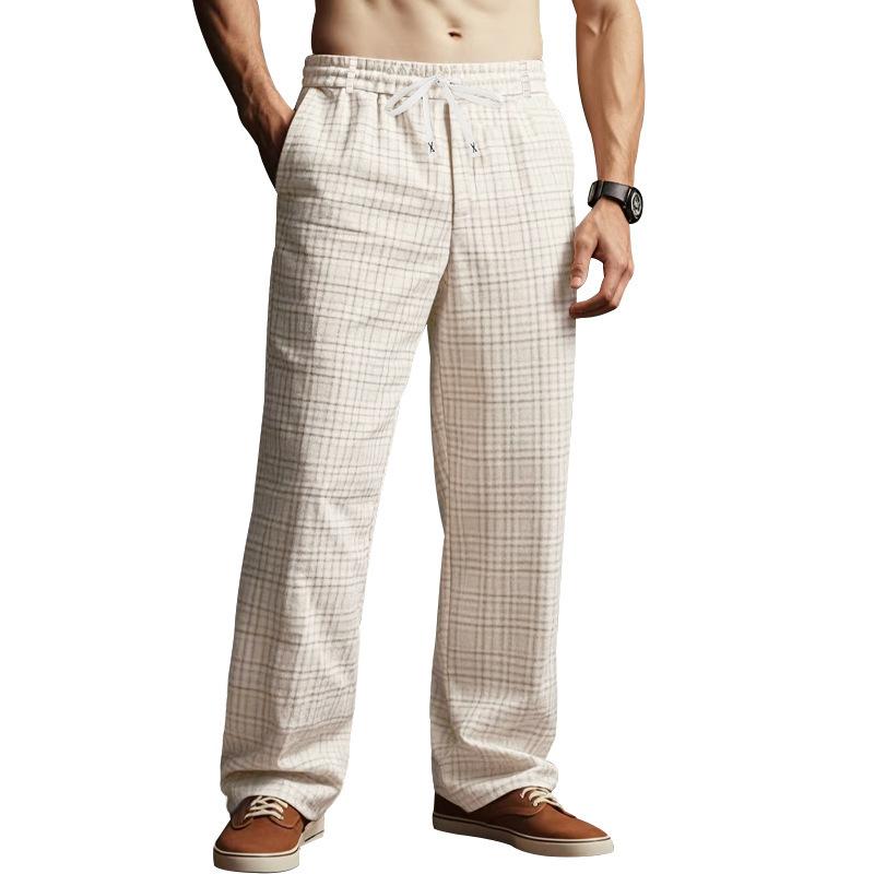 Summer Lightweight Men's Loose-fit Casual, Trendy, Business-style, Minimalist, Sporty Wide-leg Trousers