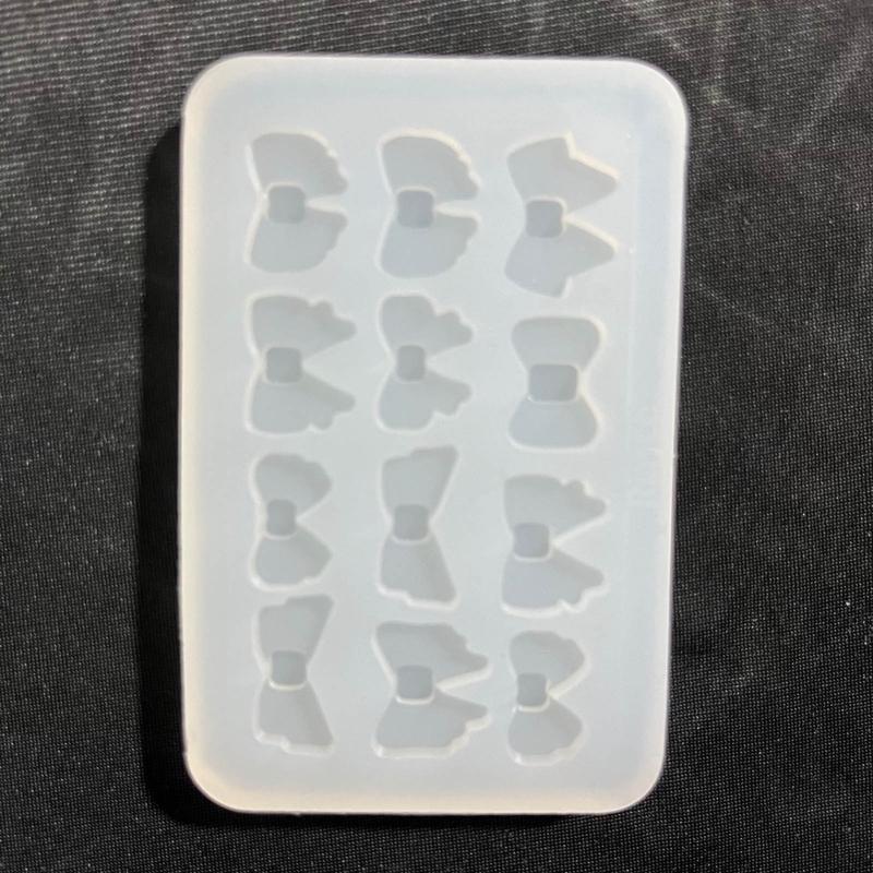 Epoxy Resin Molds Jewelry Accessory Cast Mould Bowknot Shape Keychain Mold