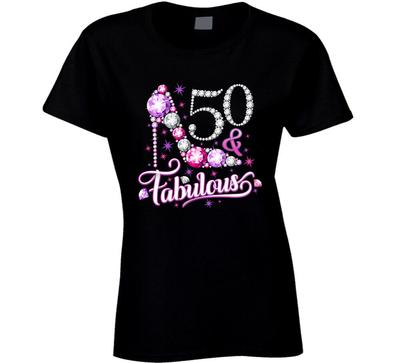 50 und fabelhaft Geburtstags-Damen-T-Shirt