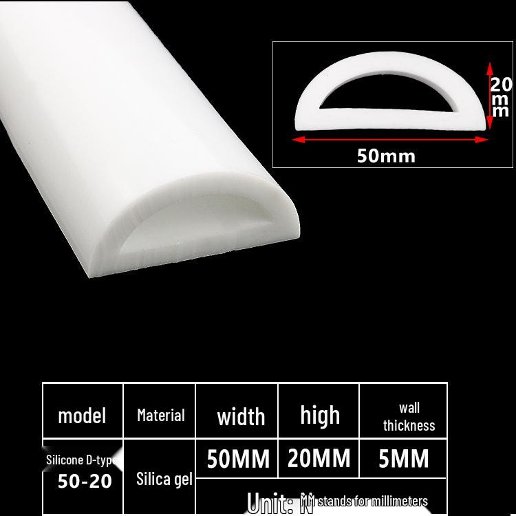 D-Shaped Silicone Sealing Strip: High-Temperature, Water-Retaining, Self-Adhesive, Anti-Collision, Shock-Absorbing for Doors & Windows