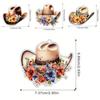 Flower Cartoon Colorful And Hat Multifunctional Keychain Pendant For Car Home Decor