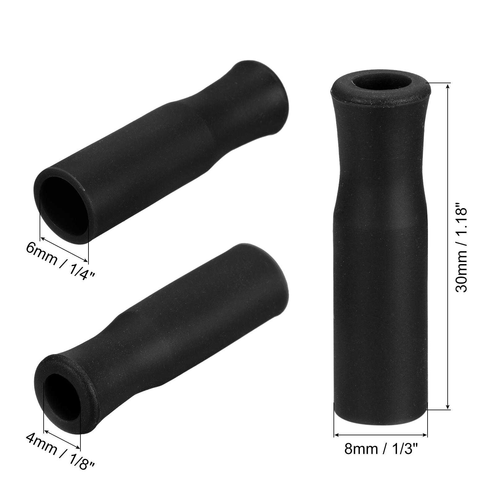 

8pcs Silicone Straw Tips Metal Straw Covers, Soft Reusable Straws Tips Fit for 1/4Inch 1/3 Inch OD Stainless Steel Straws