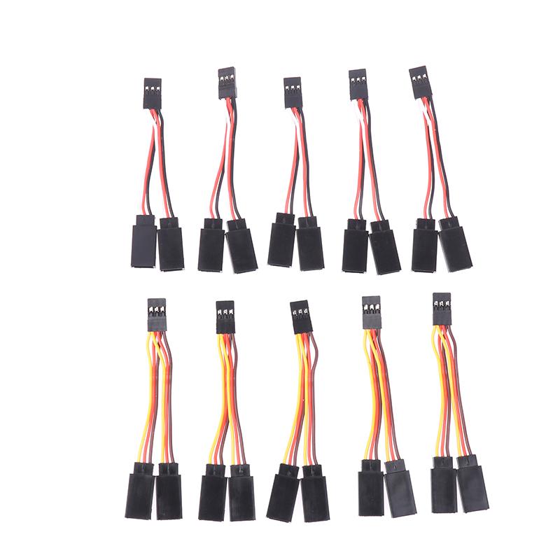 Sale 5 Pcs Jr/Futaba Style Servo 1 To 2 Y Harness Leads Splitter Cable Male To Female Extension Lead Wire For Rc Models 7Cm