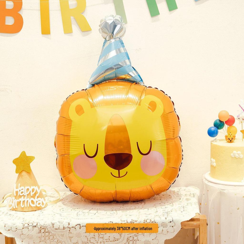 Children's Day Animal Balloon Hat First Birthday Photo Props & Background Decoration