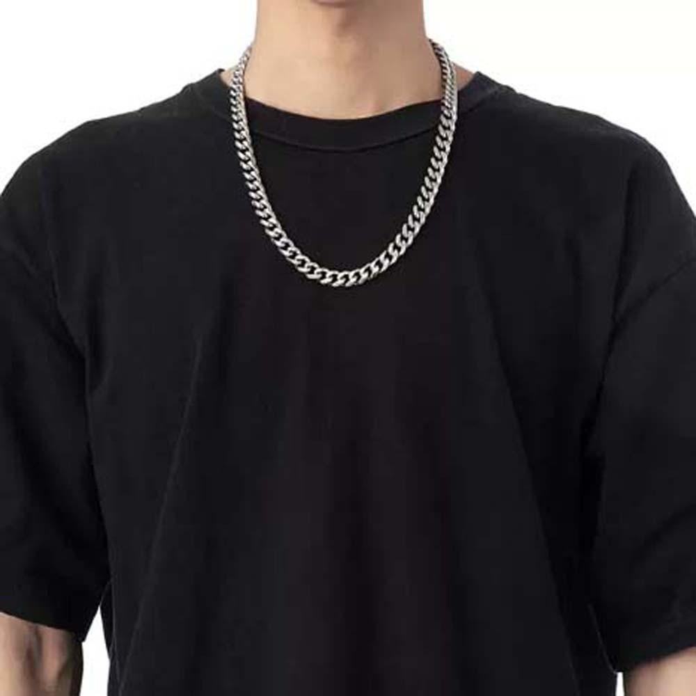 Luxury Silver-plated Neck Chain Metal Exaggerated Men Necklace 10MM Twists Necklace  Birthday Gifts