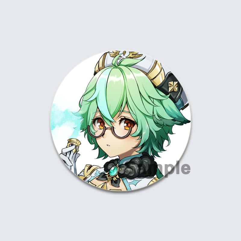 32/44/58 mm Genshin Impact-Abzeichen, Spiel Anime-Mädchen Hu Tao/Venti/Jean, Anstecknadel, 58 mm, runde Brosche für Rucksack, Kleidung, Zubehör, Schmuck, Geschenk
