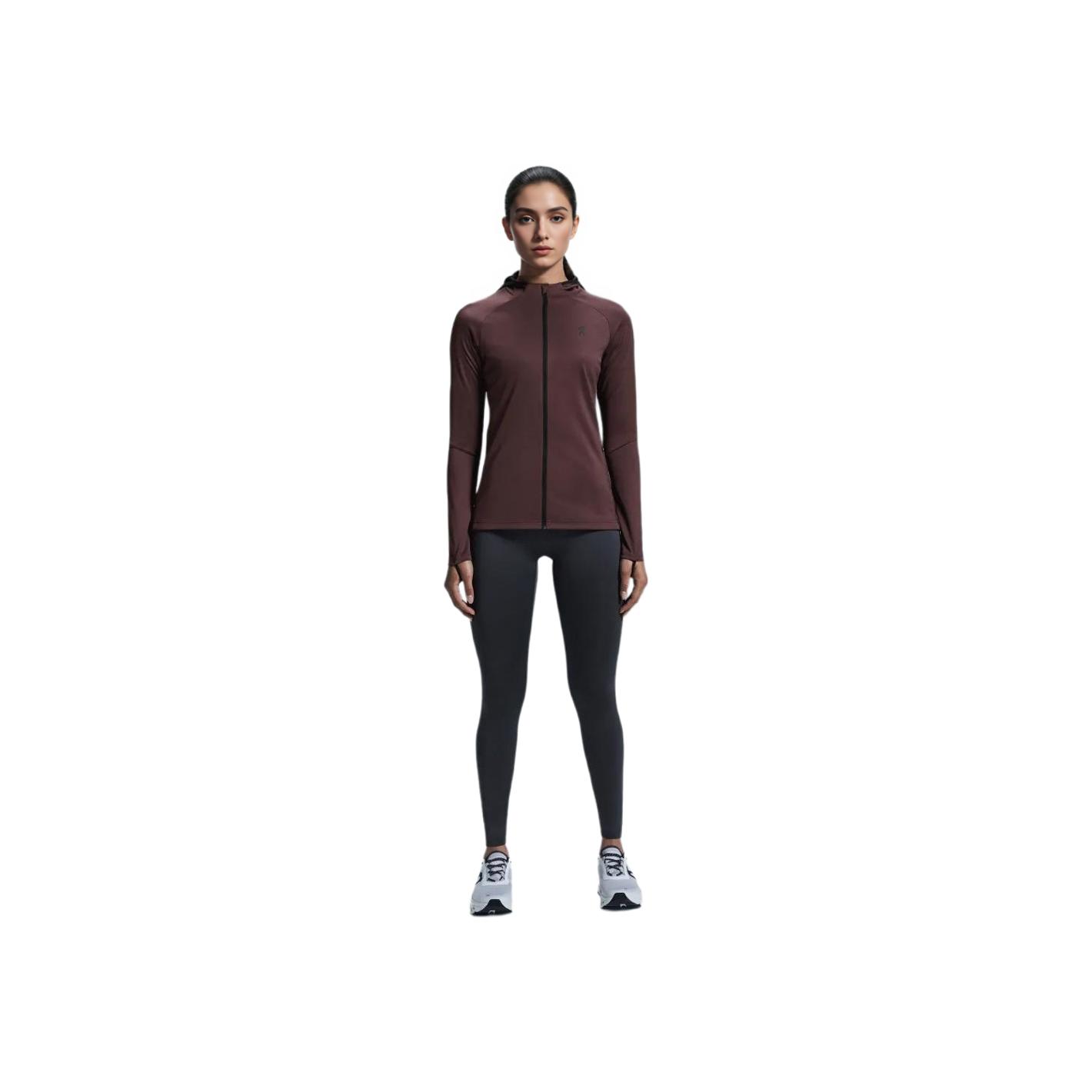 

On Climate Zip Hoodie Running Comfortable Jacket Women hoodies Mulberry-Purple 1WE10330398 XS
