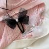 Women's Pearl Lace Ribbon Large Snap Hairpin
