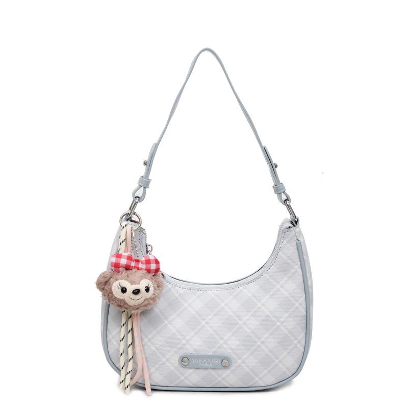 Fashion underarm bag women 2025 new retro plaid shoulder bag commuter messenger bag trendy dumpling bag