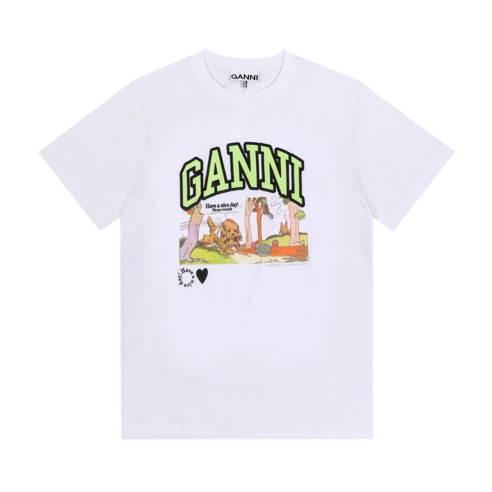 

Ganni CarToon Puppy Logo PrinT Women S T ShirT T4288 151 T4288 151 (M)