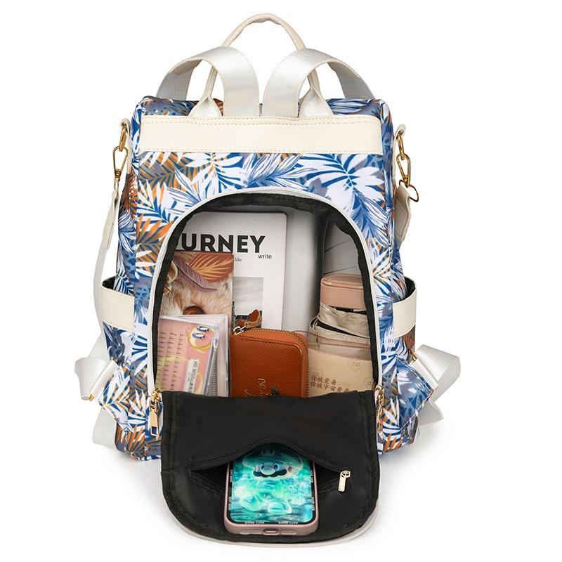 Plecak z tkaniny Oxford z nadrukiem dla kobiet, lekka torba podróżna na co dzień dla kobiet, plecak dla kobiet