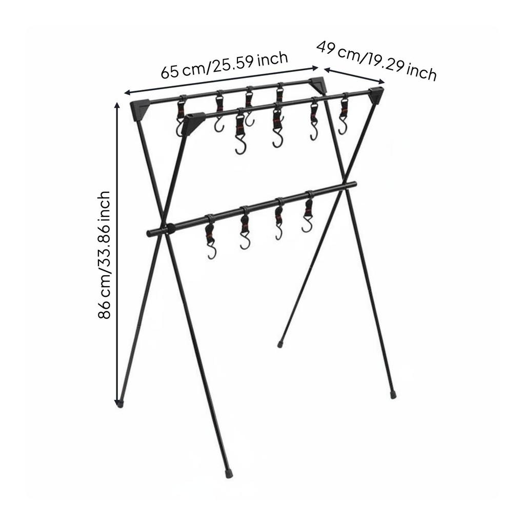 Foldable V-Shaped Rack Portable Triangular Storage Freestanding