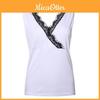 Elegant Solid Color Sexy Lace Women Vest Tops V-neck Sleeveless Summer Blouse For Fashion Lovers