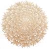 Round Placemats Set of 4,Elegant Tablemats,Dandelion Flower Shape Placemats,Vinyl Place Mats for Kitchen,Dining Table,Decorative