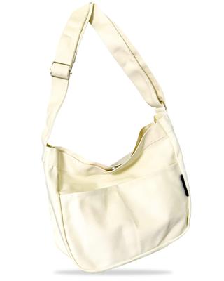 RUMIERE Tote Bag, Canvas Shoulder Bag, Large Capacity, for Men and Women, Perfect for Commuting, School, or Crossbody Use (White)