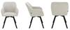 Upholstered Swivel Chair Panko Fabric Beige