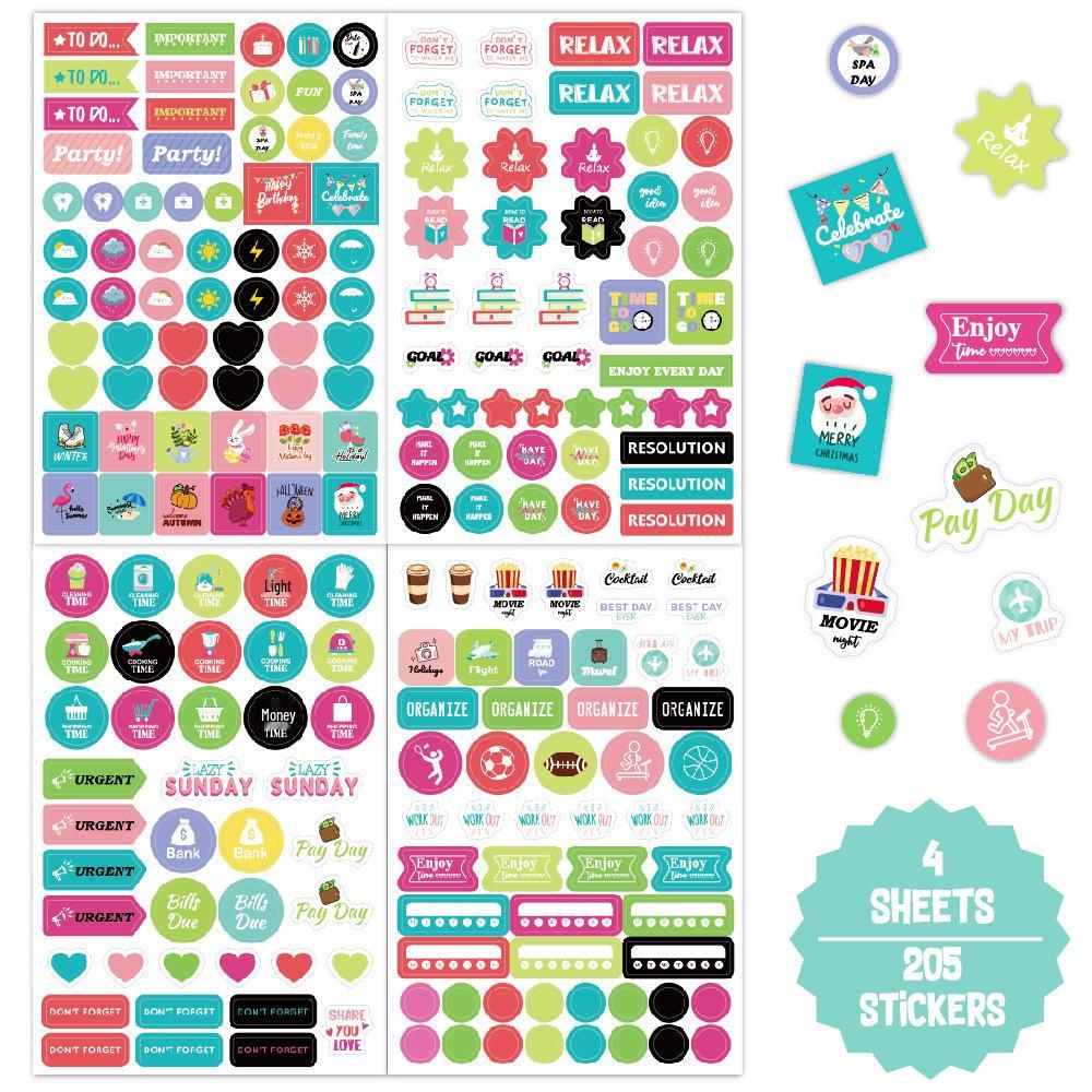 Business Fitness Planner Stickers: Schedule, Memo, and Creative Planning
