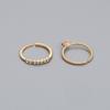 2PS Retro Heart Ring Fashion Women Girls Open Zircon Geometry Rings Party Jewelry Gifts