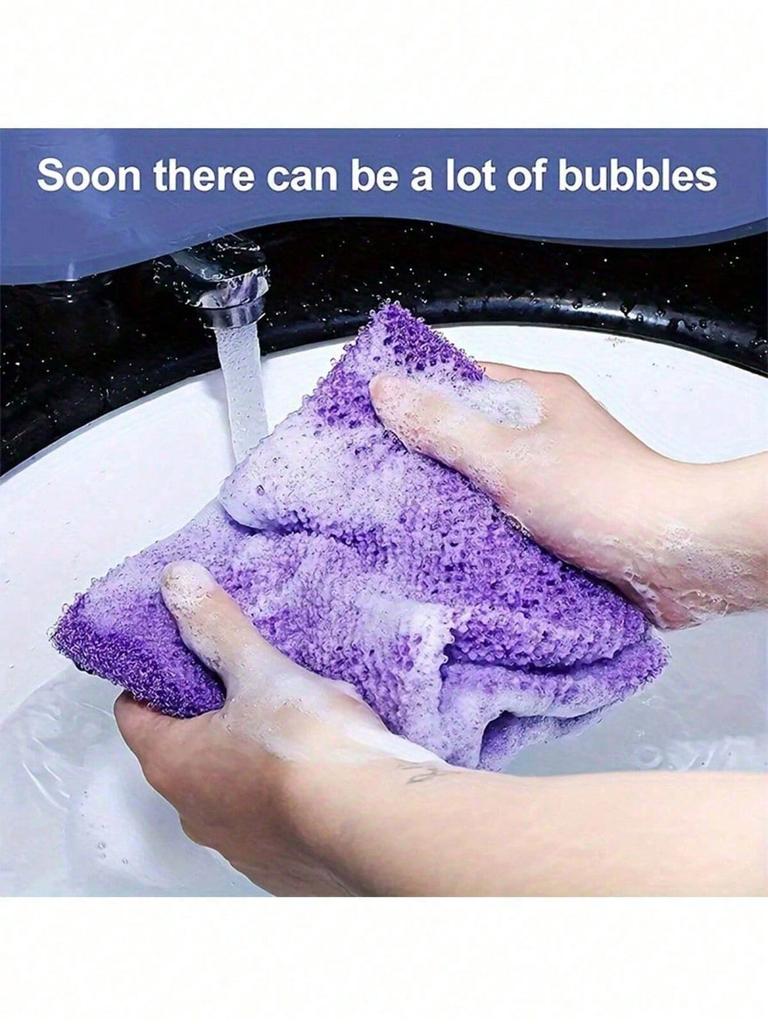 Exfoliating Bath Towel - Soft And Scrub, Nylon Exfoliating Towel With Bubble Foaming, Bathroom Accessories Back To School