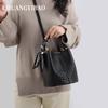 Advanced Woven Bucket Bag for Women's New Autumn and Winter Versatile Commuting Crossbody Bag, Super Popular Handbag